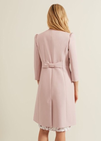 Phase Eight Venita Bow Long Jackets Rose Australia | MQ7510396